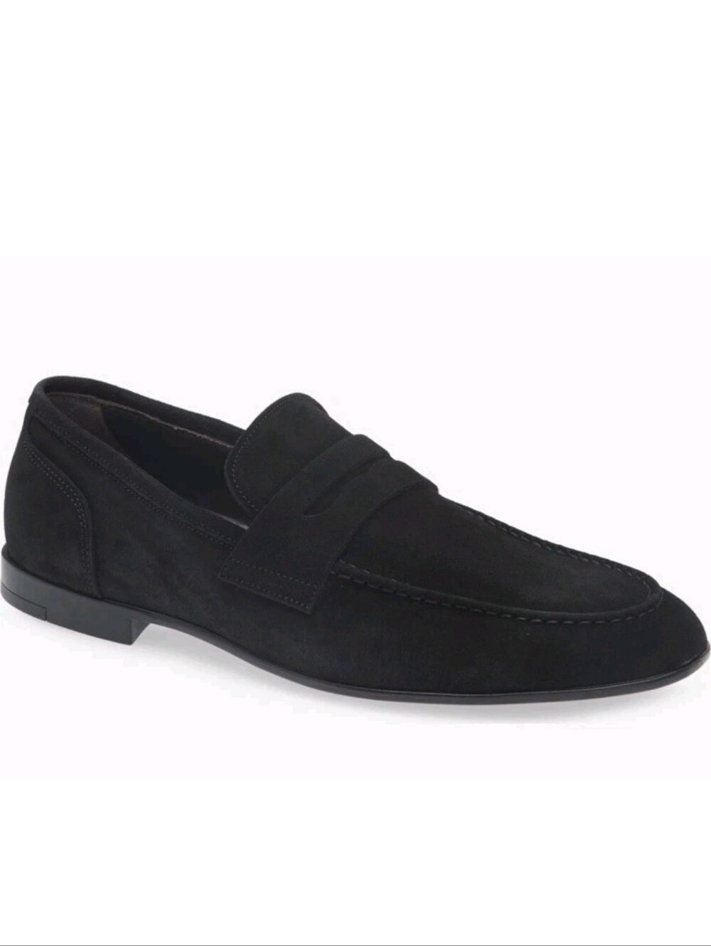 To Boot New York Ontario Suede Penny Loafers Black